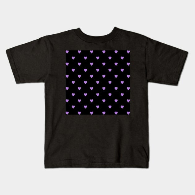 purple hearts Kids T-Shirt by PREMIUMSHOP